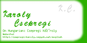 karoly csepregi business card